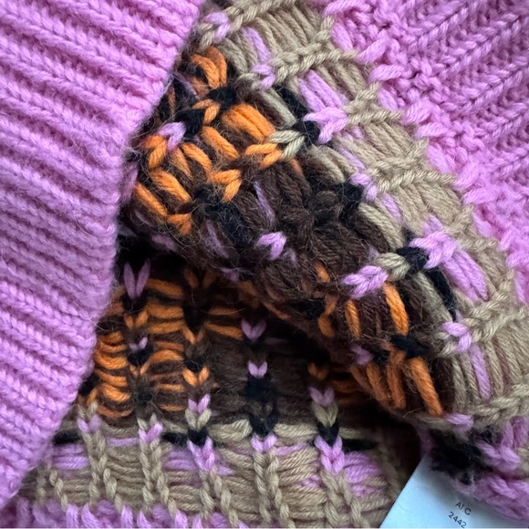 Ganni Intarsia Knit Pullover Sweater Pink Size Small - Picture 6 of 12